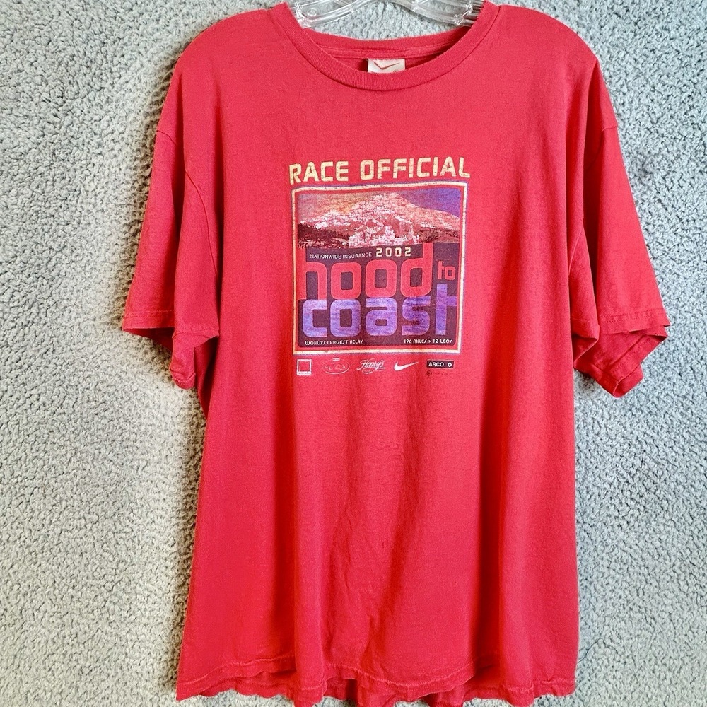 Vintage Nike Hood To Coast 2002 Race Official T Shirt Made in Mexico Size Large
